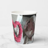 Liebe des Regens - Weimaraner-Hund - Papierabfälle Pappbecher (Links)