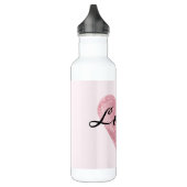 Liebe des rosa Herzens Edelstahlflasche (Links)