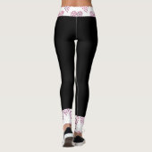 Liebe des rosa Herzens Frauen Leggings (Rückseite)
