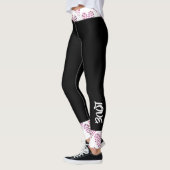 Liebe des rosa Herzens Frauen Leggings (Links)