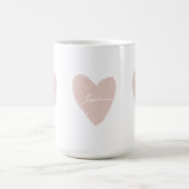 Liebe des rosa Herzens Kaffeetasse (Mittel)