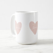 Liebe des rosa Herzens Kaffeetasse (Vorderseite Links)