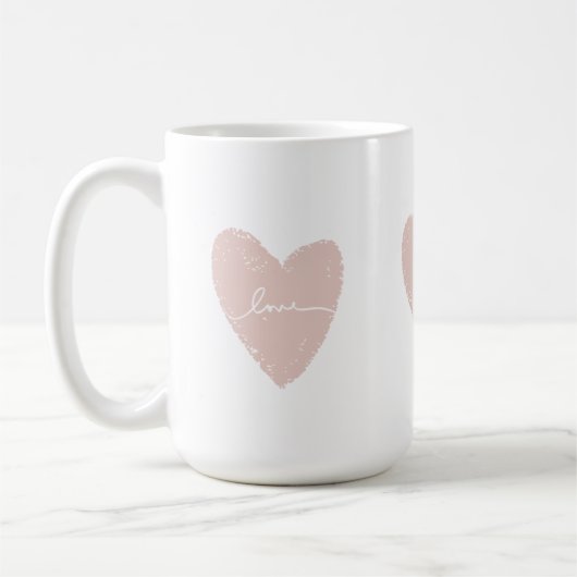 Liebe des rosa Herzens Kaffeetasse (Links)