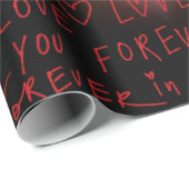 Liebe des rosa Herzens - Umschlagpapier Geschenkpapier (Rolleneckpunkt)