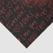 Liebe des rosa Herzens - Umschlagpapier Seidenpapier (Detail)