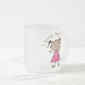 Liebe des Rosa-I mein Vati-Geschenk Mattglastasse (VorderseiteRechts)