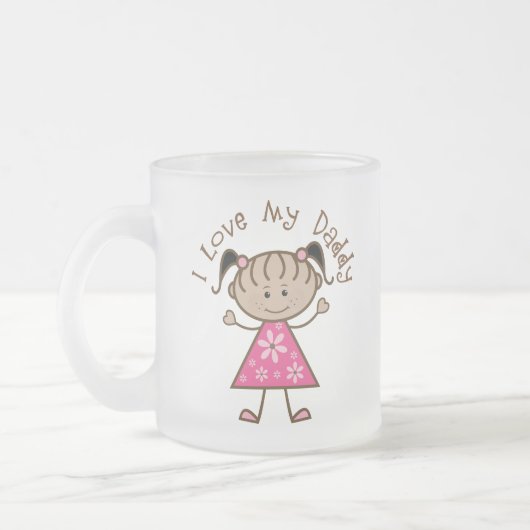 Liebe des Rosa-I mein Vati-Geschenk Mattglastasse (Links)