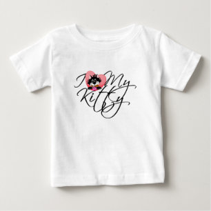 Liebe des Rosa-I meine Kitty-T-Shirts und Baby T-shirt