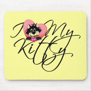 Liebe des Rosa-I meine Kitty-T-Shirts und Geschenk Mousepad
