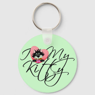 Liebe des Rosa-I meine Kitty-T-Shirts und Geschenk Schlüsselanhänger