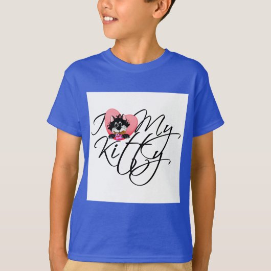 Liebe des Rosa-I meine Kitty-T-Shirts und T-Shirt (Vorderseite)