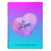 Liebe des rosa und blauen Wassers Notizblock (Vorderseite)