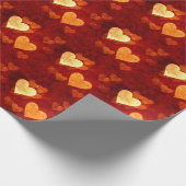 Liebe des roten Herzens Geschenkpapier (Ecke)