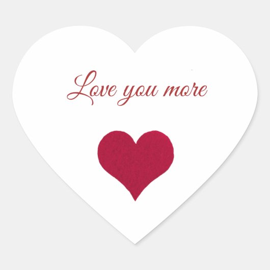 Liebe des roten Herzens Herz-Aufkleber (Vorderseite)