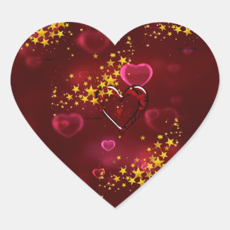 Liebe des roten Herzens Herz-Aufkleber