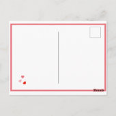 Liebe des roten Herzens küsst und umarmt Valentin Postkarte (Rückseite)