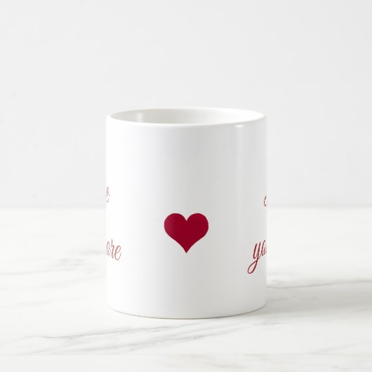 Liebe des roten Herzens Mehr Tasse (Mittel)