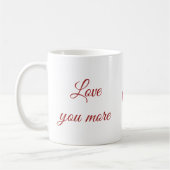 Liebe des roten Herzens Mehr Tasse (Links)