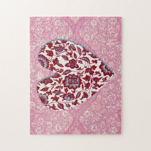 Liebe des roten Herzens oder des Valentinpuzzles Puzzle (Vertikal)