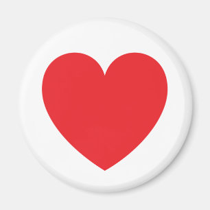 Liebe des roten Herzens oder Valentinstag Magnet