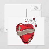 Liebe des roten Herzens Postkarte (Vorne/Hinten)