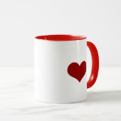 Liebe des roten Herzens Tasse (VorderseiteRechts)