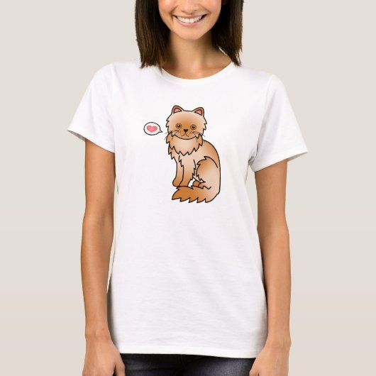 Liebe des Roten Persischen Katzes T-Shirt (Vorderseite)