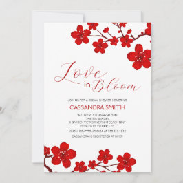 Liebe des Rotkrebses Blossom im blühenden Brautpar Einladung