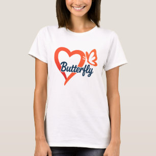 Liebe des Schmetterlings Romantischer T - Shirt