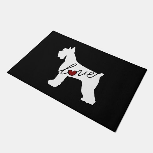 Liebe des Schnauzer-(riesiger Schnauzer) Fußmatte (Schrägansicht)