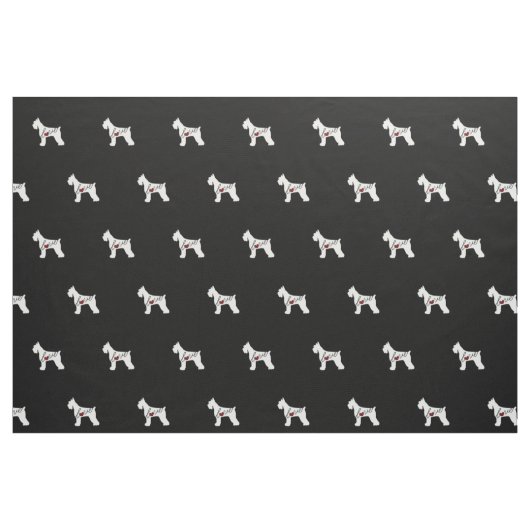 Liebe des Schnauzer-(riesiger Schnauzer) Stoff (Fat Quarter (45,7 x 55,9 cm))