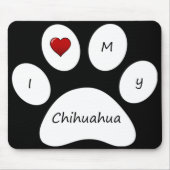 Liebe des Schwarz-I meine Chihuahua-Mausunterlage Mousepad (Vorne)