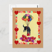 LIEBE des Schwarzen Labradors (gerahmt) Postkarte (Vorne/Hinten)