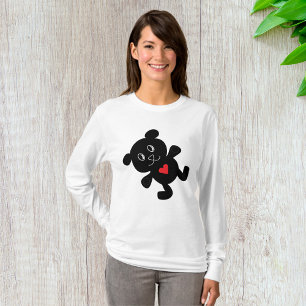Liebe des Schwarzteddy-Bären Womens Long Sleeve T-Shirt