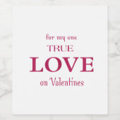 Liebe des Set für Lebensmittel und Getränke Weinetikett (Einzelnes Label)