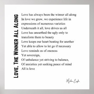 Liebe des Siegers während des Gedichtposters Poster