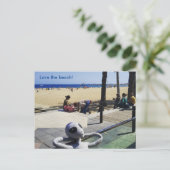 Liebe des Strandes Postkarte (Stehend Vorderseite)