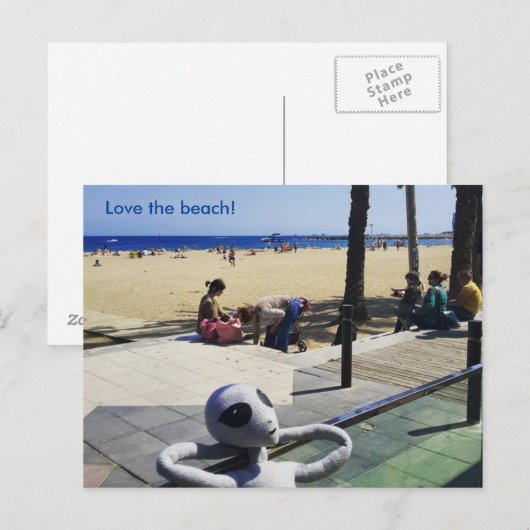 Liebe des Strandes Postkarte (Vorne/Hinten)