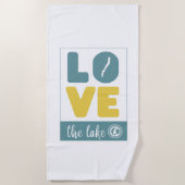 Liebe des Strandtuchs am See Strandtuch (Vorderseite)