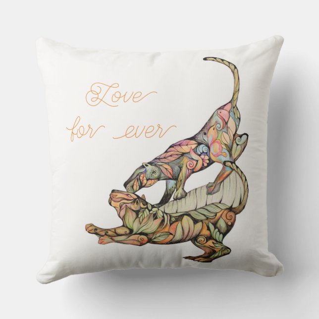 Liebe des Tanzes für Throw Kissen (Rückseite)