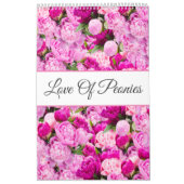 Liebe des Terminkalenders der Peonies Wall Kalender (Titelbild)