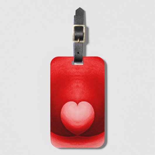Liebe des Valentinstag - Elegantes Herz Gepäckanhänger (Vorderseite Vertikal)
