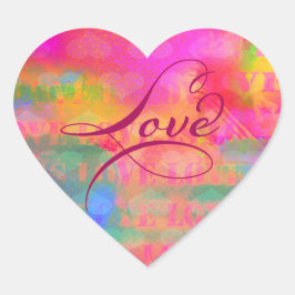 Liebe des Valentinstag Herz Herz-Aufkleber