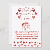Liebe des Valentinstags Feiertagskarte (Vorderseite)