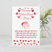 Liebe des Valentinstags Feiertagskarte (Stehend Vorderseite)