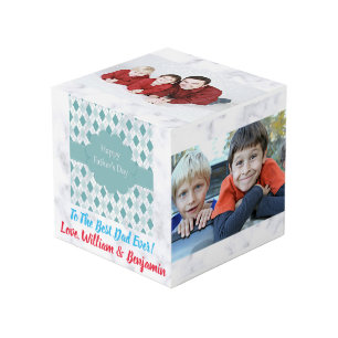 Liebe des Vaters Foto Collage 4 Bilder Würfel