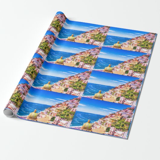 Liebe des Versandpapiers Positano Italy Geschenkpapier (Ungerollt)