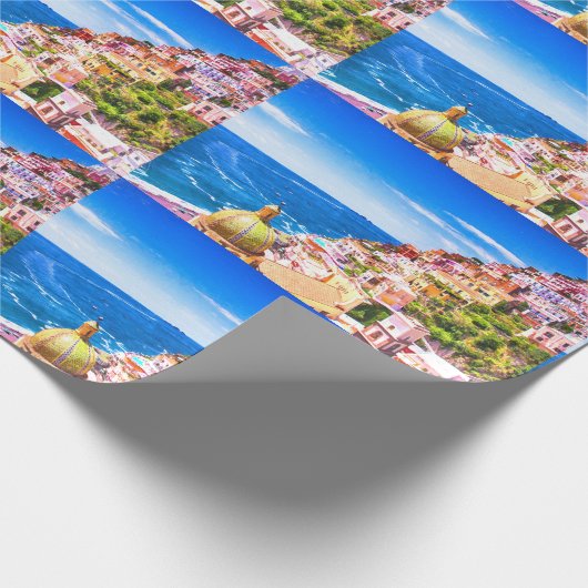 Liebe des Versandpapiers Positano Italy Geschenkpapier (Ecke)