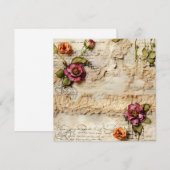 Liebe des Vintagen Dokuments mit Blume (8) (Vorne/Hinten)