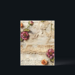 Liebe des Vintagen Dokuments mit Blume (8) Postkarte<br><div class="desc">Die Kombination aus Vintagem Pergament,  eleganter Kalligrafie und raffinierten Blume schafft eine Karte,  die nicht nur ein Gruß ist,  sondern eine Verkörperung von Eleganz und Zuneigung. Es ist die perfekte Leinwand für Ihre Gefühle. Bestelle noch heute!</div>